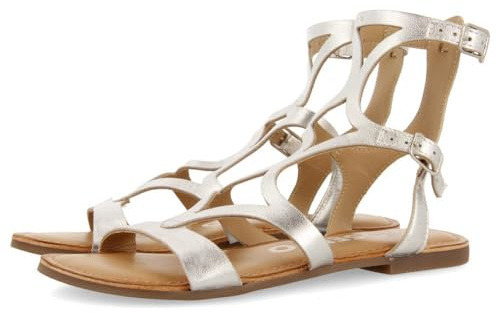 GIOSEPPO Sandalias Negras DE Piel Estilo Romanas para Mujer TOPOJE