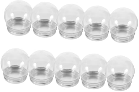 BUGUUYO Bola de Nieve, 10 Unidades, Mini Bolas de Nieve, Bolas de Nieve para Adultos, Bolas de plástico rellenables, Bolas de Nieve de plástico, para