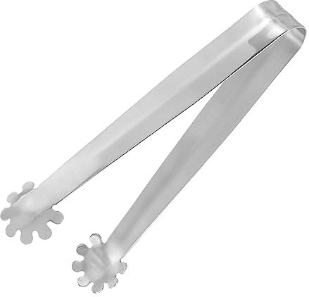 QUARKZMAN Service Pinces, 1pcs 6 pouce - Inox Acier Glace Pinces, Mini Sucre Pinces pour Apéritifs, Charcuterie, Desserts, Thé Fête, Bar, Café (Argent)