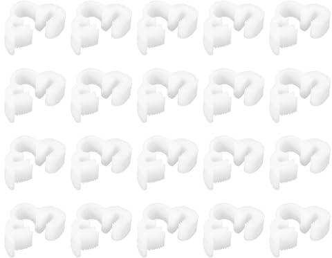 sourcing map Doppelt greifende Nylon-Schlauchschellen, 20 Stück 5,5-6mm verstellbare doppelt greifende Kunststoff-Schlauchschelle für Kraftstoffleitungen und Sanitärinstallationen