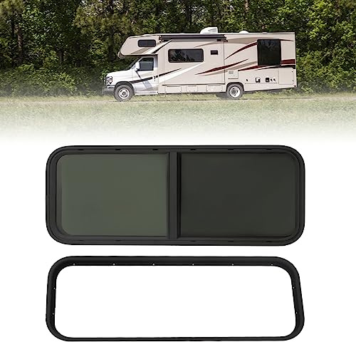 Fenêtre latérale de caravane, fenêtre coulissante teintée pour caravane, protection contre les insectes, fenêtre coulissante pour caravane, 1000 x 400 mm/900 x 300 mm, fenêtre basculante pour