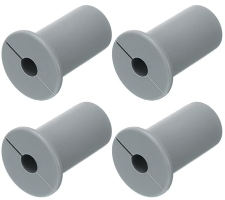 sourcing map 4Pcs Wall Grommets for Cables 3/4 Inch Silicone Cable Wall Bushing Feed Through Cable Routing Kit Accessories Wall Cable Pass Through for Ethernet with 7mm Hole, Grey