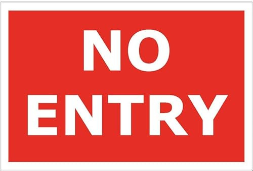 No Entry Square Dibond Aluminium sign - 20 x 30 cm