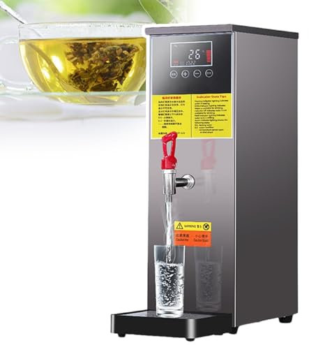 pedenencelia Machine À Eau Bouillante De Type Pas À Pas, Chaudière À Eau, Chaudière À Eau Chaude Commerciale, Réservation De Minuterie De 24 Heures, Contrôle De Température De 40 À 100 °C,Black-40l