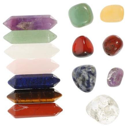 Piedras de Cristal Natural 14 Piezas de Piedra Natural para Manualidades | Piedra de Cristal Natural, Conjunto de 14 Piezas, para Decorar Estanterías y Proyectos de Bricolaje