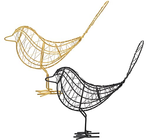 GLEAVI 2stücke Draht Vogel Figur Desktop Dekor Metall Ornament Für Home Zimmer Schreibtischschmuck Handwerk Vogelstatue Wohndekoration