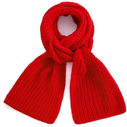 Bobelle Wear Schal Damen Herren Winter,Warm Strickschal Lang Knit Winterschal Unisex(Rot)