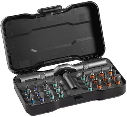 Set de tournevis à cliquet magnétique 24 en 1 - Tournevis compact et portable à cliquet magnétique 24 en 1 pour bricolage, ensembles d'outils de précision auto-assemblables amovibles