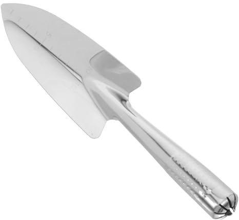 Hemobllo pala da giardinaggio cazzuola da giardinaggio resistente attrezzi agricoli strumento manuale resistente attrezzi da giardino per scavare Acciaio inossidabile Argento