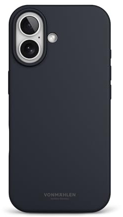 VONMÄHLEN Soft Silicone Case - Silikonhülle aus recycelten Materialien, kompatibel mit iPhone und MagSafe, Handyhülle mit Kamera-Displayschutz - iPhone 17 - Navy