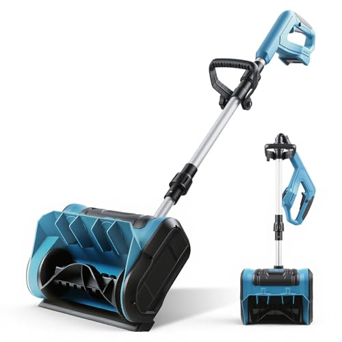 Akku Schneefräse für Maki-TA Akku 18V, elektrische Schneefräse, Akku-Schneeschaufel, kabellos Schneebürste bis 20cm Räumhöhe, 8m Wurfweite, 40cm Arbeitsbreite, 30° Einstellbar (Akku Nicht Enthalten)