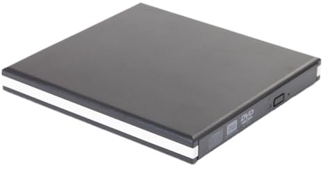Barra Lateral Color Externa USB CD/DVD Writer PC Notebook Unidad Óptica Extraíble Calidad Imagen Nítida Audio Estable(White)
