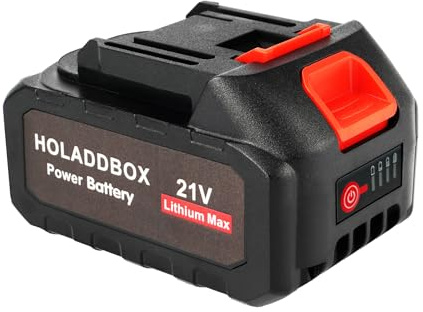 Batería de litio de 21V - Batería de repuesto de 4.0 Ah con indicador LED Compatible con soplador de hojas y mini motosierra inalámbrica de 4 pulgadas/6 pulgadas