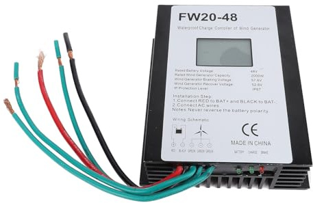 Regolatore di carica per turbina eolica MPPT 2000W 48V IP67 Regolatore per generatore eolico intelligente impermeabile con display a LED per uso domestico Guscio in lega di