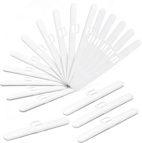 Replacement Vertical Blind Hangers 20 Pack - 2-Hole Top-Fixing Slat Clips for 89mm 3.5 Inch UK Blinds, Durable White Plastic Repair Kit Spare Parts for Home Window Maintenance