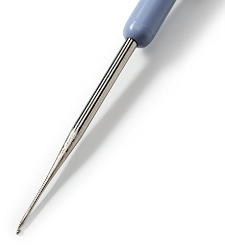 Prym PRYM_175323-1 Häkelnadeln KST-Griff ST 1,00 mm silberfarbig Garn-Häkelnadel, Stahl, 1 mm, Silber