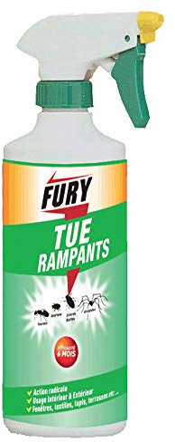 FURY - Tue rampants - Intérieur et extérieur - Protection 6 mois - Sécruité d'utilisation - 500ML - Fabrication Française, Blanc