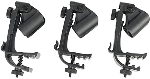 Samson DMC100 Drum Microphone Clips | Height adjustable, swivel, for drum edges and percussion, ideal for studio and stage