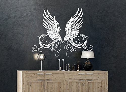 Grandora W972 Wandtattoo traumhafte Engelsflügel Wandaufkleber Kupfer (BxH) 100 x 80 cm