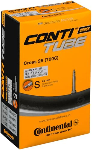 Continental Schlauch 0181941 Cross 28 (700C), Schwarz, S/42mm