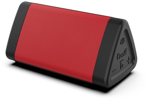 OontZ Angle 3 Bluetooth Speaker, Crystal Clear Stereo Sound, Rich Bass, 100 Ft Wireless Range, Play Two Speakers Together (4th Gen only), Mic, IPX5, Portable Bluetooth Speakers (Red)