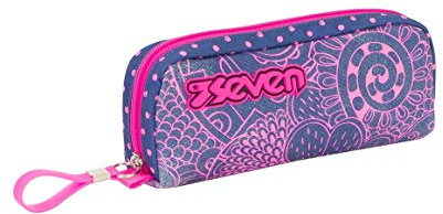 Seven SJ GANG STYLE JAM GANG Portapenne Bambine e Ragazze, Blu, 22 x 8,5 x 5 cm