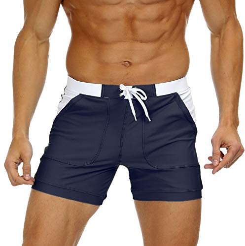 KEFITEVD Mens Swimming Shorts Quick Dry Swim Trunk Board Surf Short Stretch | Quick dry swimming shorts,beach short board spa trunks,stretchy gym shorts briefs,adjustable drawstring