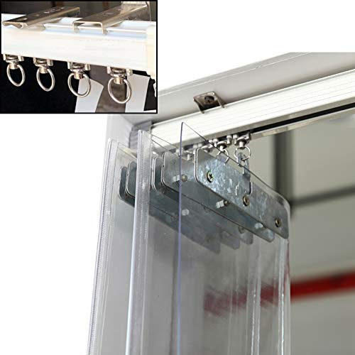 LJIANW PVC Streifenvorhang Lamellen, Streifen Türvorhang PVC, 0,15 Mm Verdicken, Erweitern Sie 18cm, Schieben Schieben Türen Zum Garage Draussen Tür Innen, Einfach Zu Falten