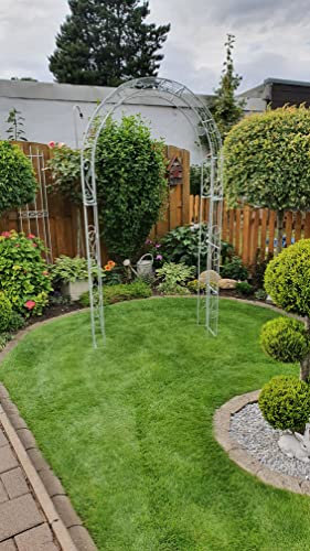 GadrdenAndPools Massiv Rosenbögen Paris Rund Pergola Rozenboog Arco da Giardino Torbogen (200, Verzink)