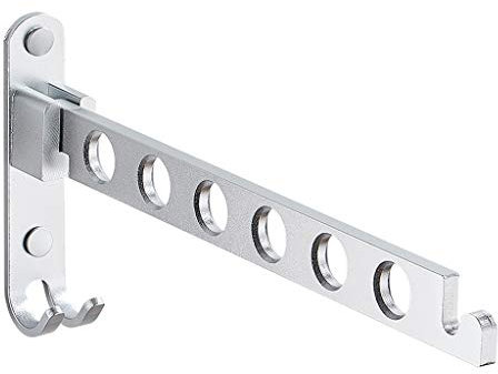 MAKIVI Tragbarer Kleiderbügel, Faltbarer Wäscheständer, Badetuchhalter, Wäscheständer, Wäscheständer, Wandtrockner, Badezimmer, Balkon (Farbe: Silber) (Silber) Marriage