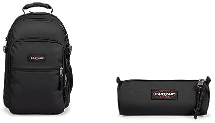 EASTPAK Tutor Rucksack, 48 cm, 39 L, Black (Schwarz) & BENCHMARK SINGLE Federmäppchen, 21 cm, Schwarz (Black)