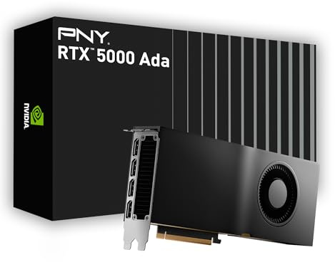 PNY NVIDIA RTX 5000 Ada Generation 32GB GDDR6 PCI Express 4.0 Dual Slot 4X DisplayPort, 8K Support, Ultraleiser aktiver Lüfter
