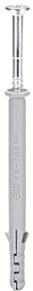 tubo di espansione a vite, 30 pz 8x100mm Tubo di Espansione in Plastica Colonna Ancoraggio in Cemento Tappo a Muro Telaio Fissaggi Tubo con Viti Grigio