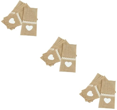 Parliky 15 Stk Bestecktasche altes Silberbesteck Sackleinen-Geschirrhalter Hochzeitssilber Hochzeitsdekoration leinengardine Serviettenhalter Tasche für Besteckhalter geschirr abdeckung
