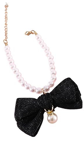 WOONEKY Luxus Katzenhalsband Hundehalsband Mit Schleife Kätzchenhalsband Entzückendes Welpenhalsband Katzenaccessoire