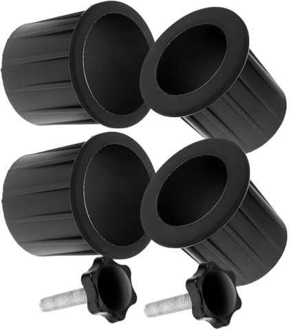 Milisten 1 Set Bouchon Annulaire, Anti-Rayures et Résistant la Chaleur, Plastique et Fer, Noir, pour Trou de Parasol, pour Table D’extérieur