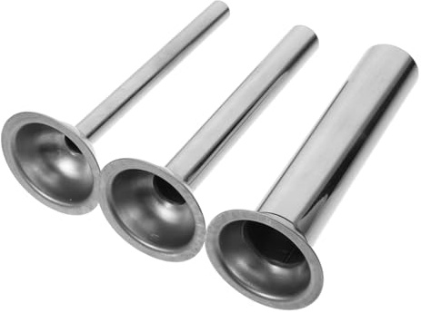 VOSAREA Sausage Stuffer Tubes Set Easy to Clean and Safe 3pcs Stainless Steel Sausage Filling Tubes for Meat Bags Kitchen
