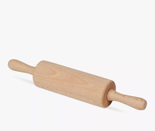 Wooden Rolling Pin for Dough Flattening and Cooking, 42cm