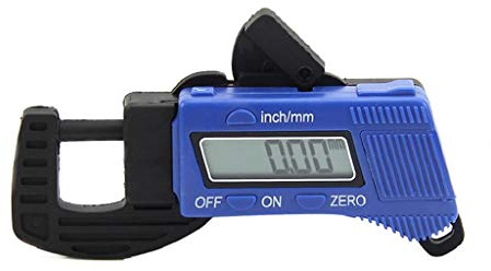 Electronic Digital LCD 0-12.7mm Thickness Caliper Carbon Fiber Micrometer Guage Caliper Paint Blue