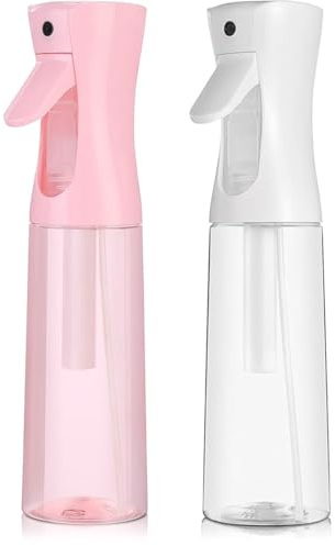 OIXEYA 2 Piezas Pulverizador Agua Peluqueria, 300ml Niebla Pulverizador Continuo Para Peinado, Plantas, Mascotas, Limpieza,