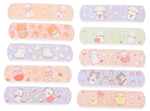 VILLFUL 1 caja Caja de Vendajes Adhesivos Impermeables y Transpirables con Dibujos Adorables para Heridas Articulaciones Parche Hemostático para Adultos