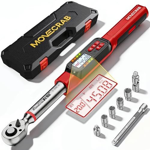 MOVECRAB 3/8 Digitaler Drehmomentschlüssel mit Winkelfunktion 3-60 N·m