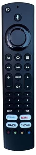 Telecomando Vocale Sostitutivo Compatibile per Smart TV (2nd Gen & 3rd Gen & Lite & 4K & 4K Max), Per Smart TV Cube (2nd Gen & 3rd Gen),Dotato di Funzione Vocale e Controllo Volume (BJC001)