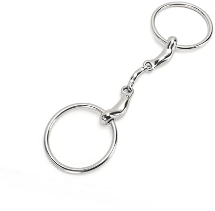 banapoy Filetto per Anelli per Cavallis, Filetto per Bocca in Acciaio Inossidabile con O-Ring per Bocca di Cavallo con Diametro 115 Mm per Allenamento Equestre