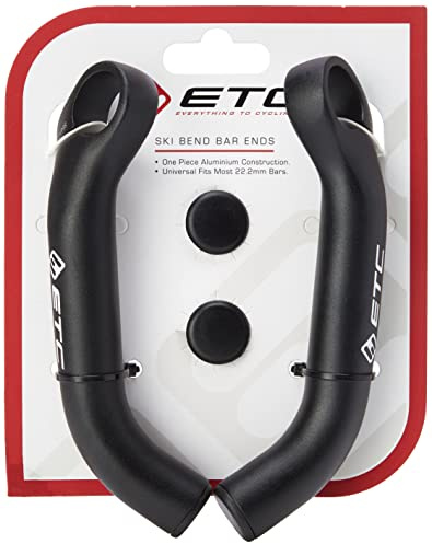 ETC Barends / Lenkerhörnchen, Metalllegierung, Ski-Design, 110 mm, Schwarz
