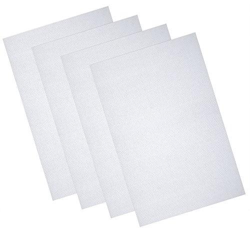 Pllieay 4 pezzi 14 Count Reserve Aida Cloth White Cross Stitch Cloth 45 x 30 cm Tessuto in cotone Aida per ricamo