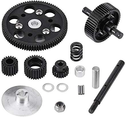 RC Auto Gerades Zahnrad, Metall-RC-Zentrum-Getriebe Gerades Zahnrad-Set für SCX10 RC-Modellauto-Komponententeile Zubehör