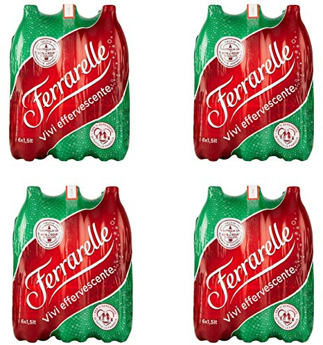 Ferrarelle - 24 botellas de agua mineral, efecto natural, 1,5 l