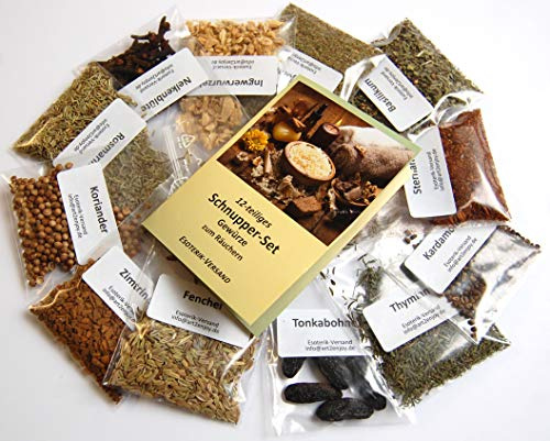 Räucherwerk, Schnupper-Set Gewürze, 12tlg., incl. 32seitige Broschüre