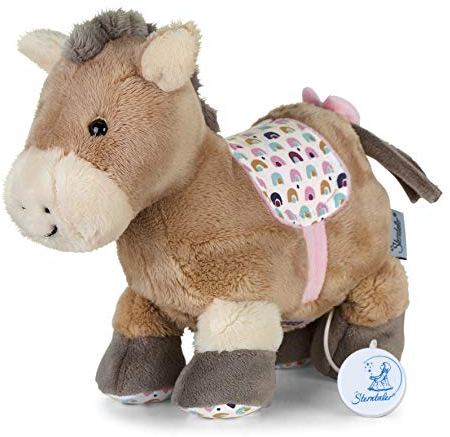 Sterntaler 6012003 Spieluhr, Stofftier Pony Pauline, Austauschbares Spielwerk, Größe: M